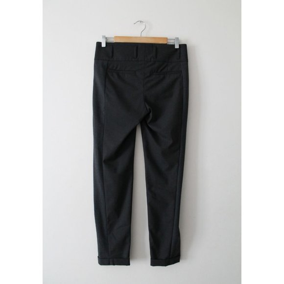 Brunello Cucinelli Virgin Wool Blend Tapered Leg Cuffed Trouser Steel Size 4 - Picture 2 of 10